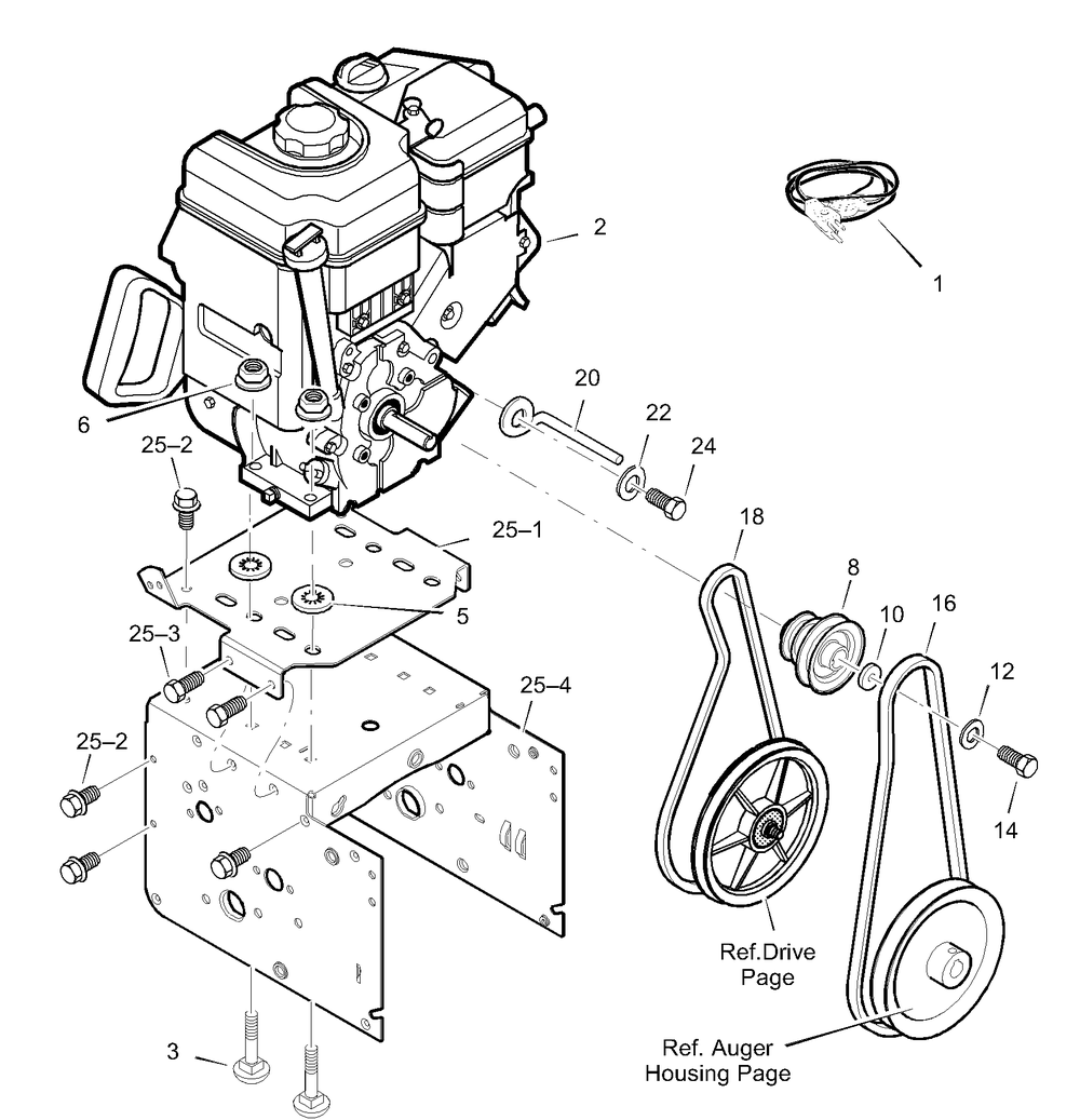 Engine Diagram and Parts List for 633134X54A 2002 Briggs and Stratton Snow Blower